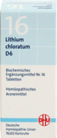 BIOCHEMIE DHU 16 Lithium chloratum D 6 Tabletten