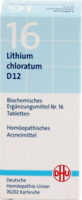 BIOCHEMIE DHU 16 Lithium chloratum D 12 Tabletten