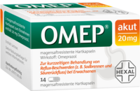 OMEP akut 20 mg magensaftr.Hartkaps.