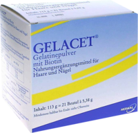 GELACET Gelatinepulver mit Biotin im Beutel