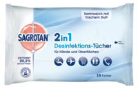 SAGROTAN 2in1 Desinfektions-Tücher