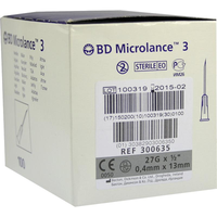 BD MICROLANCE 3 Sonderkanüle 27 G 1/2 0,4x13 mm