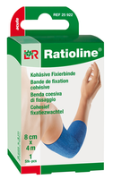 RATIOLINE acute Fixierbinde kohäsiv 8 cmx4 m blau