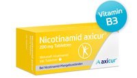 NICOTINSÄUREAMID 200 mg Jenapharm Tabletten  Neu NICOTINAMID axicur 200 mg Tabletten PZN 17620480