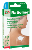 RATIOLINE aqua Duschpflaster Plus 5x7 cm steril