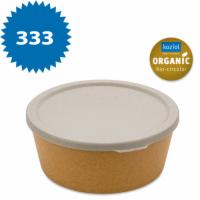 Koziol CONNECT BOWL Schale 400ml mit Deckel nature wood