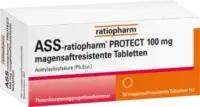  ASS-ratiopharm 100 mg Neu ASS-ratiopharm PROTECT 100 mg magensaftr.Tabletten [PZN:15577567]