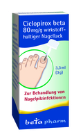 CICLOPIROX beta 80 mg/g wirkstoffhalt.Nagellack