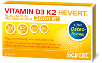 VITAMIN D3 K2 Hevert plus Ca Mg 2000 IE/2 Kapseln