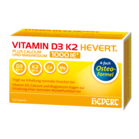 VITAMIN D3 K2 Hevert plus Ca Mg 1000 IE/2 Kapseln