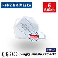 FFP2 NR Atemschutzmaske 5-lagig einzeln verpackt CE2163